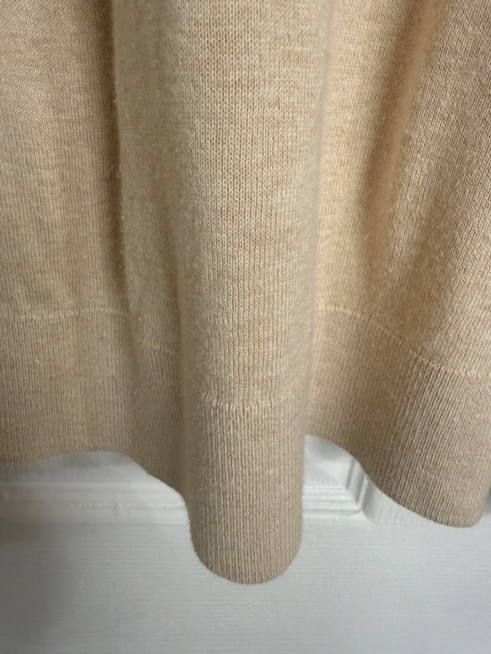 QUINCE Lightweight Cashmere Blend Sweater | Neutral Beige | XL - Picture 7 of 8